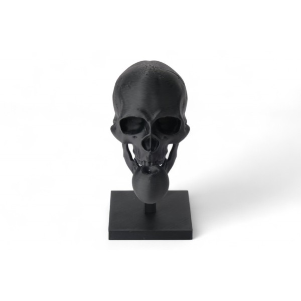 Black Skull Sculpture