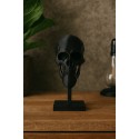 Black Skull Sculpture